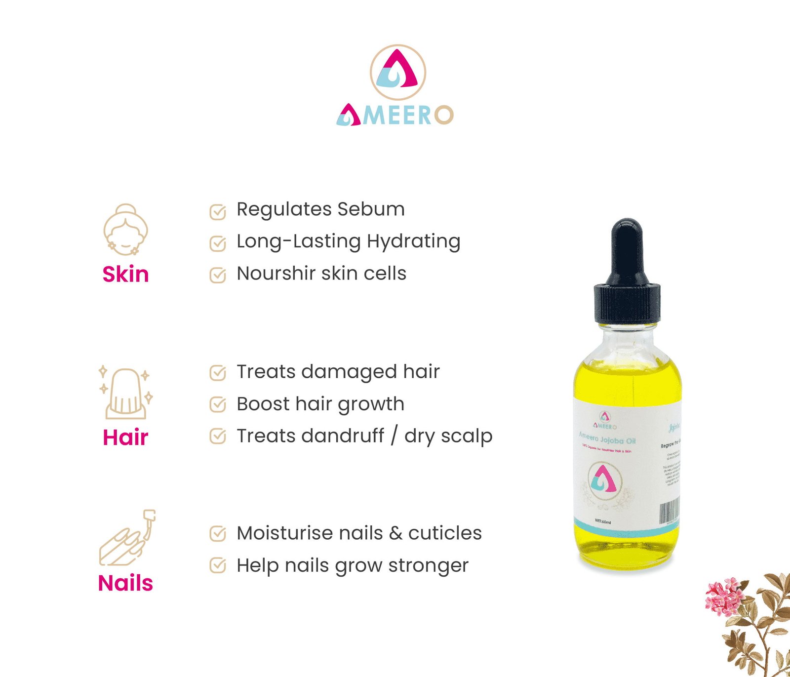Ameero 7-in-1 Jojoba Oil – Your Skin & Hair’s New Best Friend - Image 6