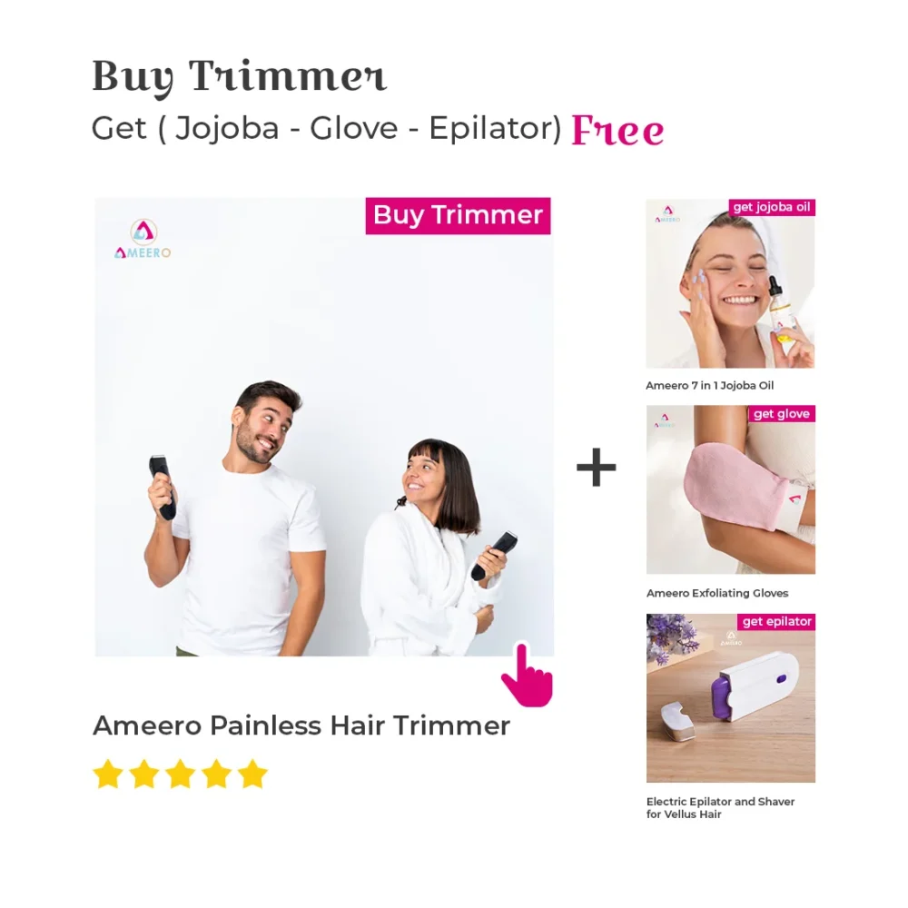 Say Hello to Smooth Skin with Ameero Painless Hair Trimmer
