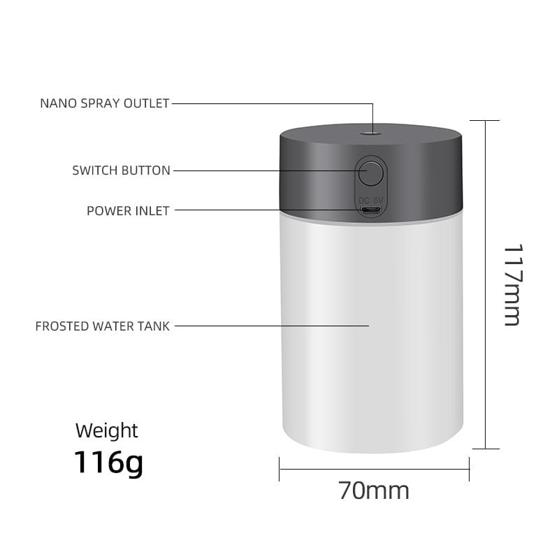 260ML Air Humidifier Ultrasonic Mini Aromatherapy Diffuser Portable Sprayer USB Essential Oil Atomizer LED Lamp for Home Car - Image 4