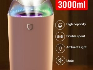 3L Air Humidifier Essential Oil Aroma Diffuser Double Nozzle With Coloful LED Light Ultrasonic Humidifiers Aromatherapy Diffuser