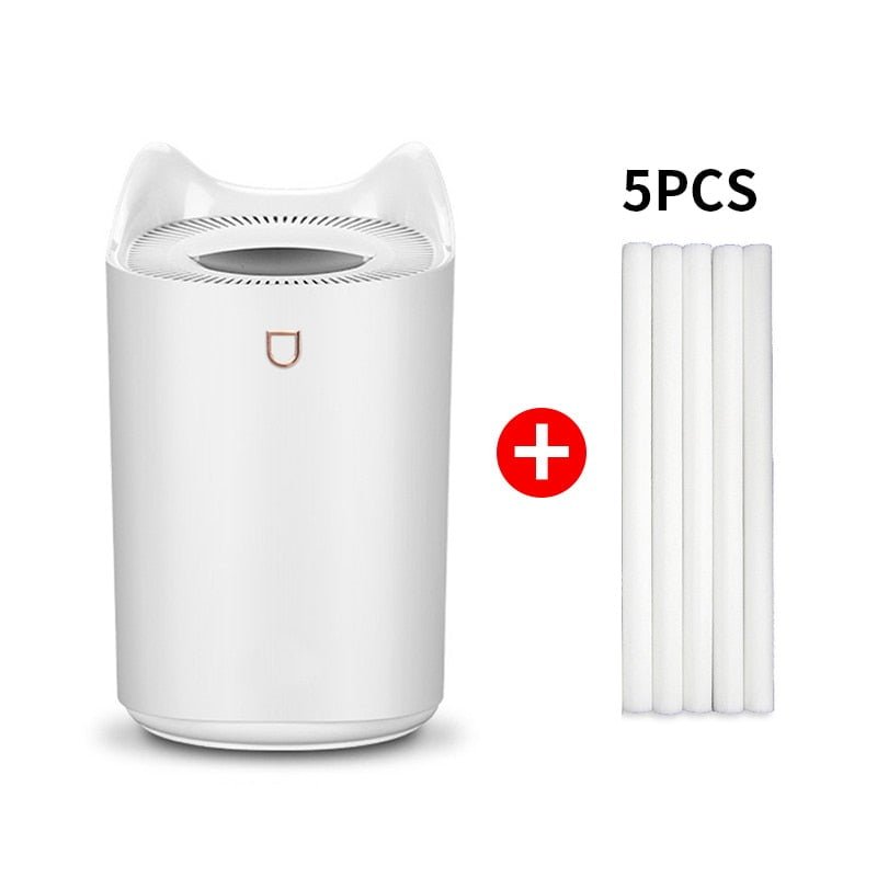 3L Air Humidifier Essential Oil Aroma Diffuser Double Nozzle With Coloful LED Light Ultrasonic Humidifiers Aromatherapy Diffuser - Image 3