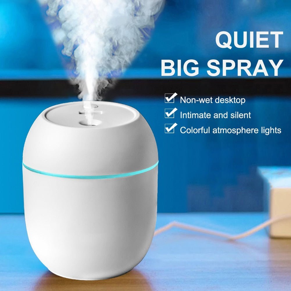 250ml Mini Car Air Humidifier Usb Portable Essential Oil Diffuserand Aroma Anion Mist Maker LED Smart Air Humidifier For Home - Image 10