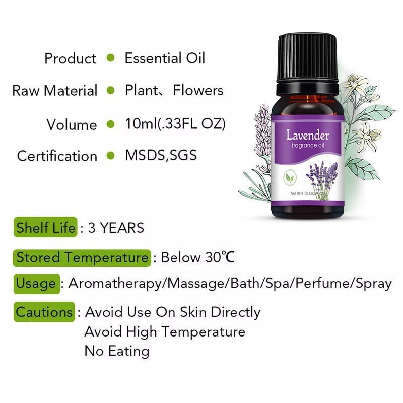 10ml Fragrance Oil Lavender For Aroma Perfume Soap Making Candles DIY Air Fresh Sandalwood Lemon - Image 3