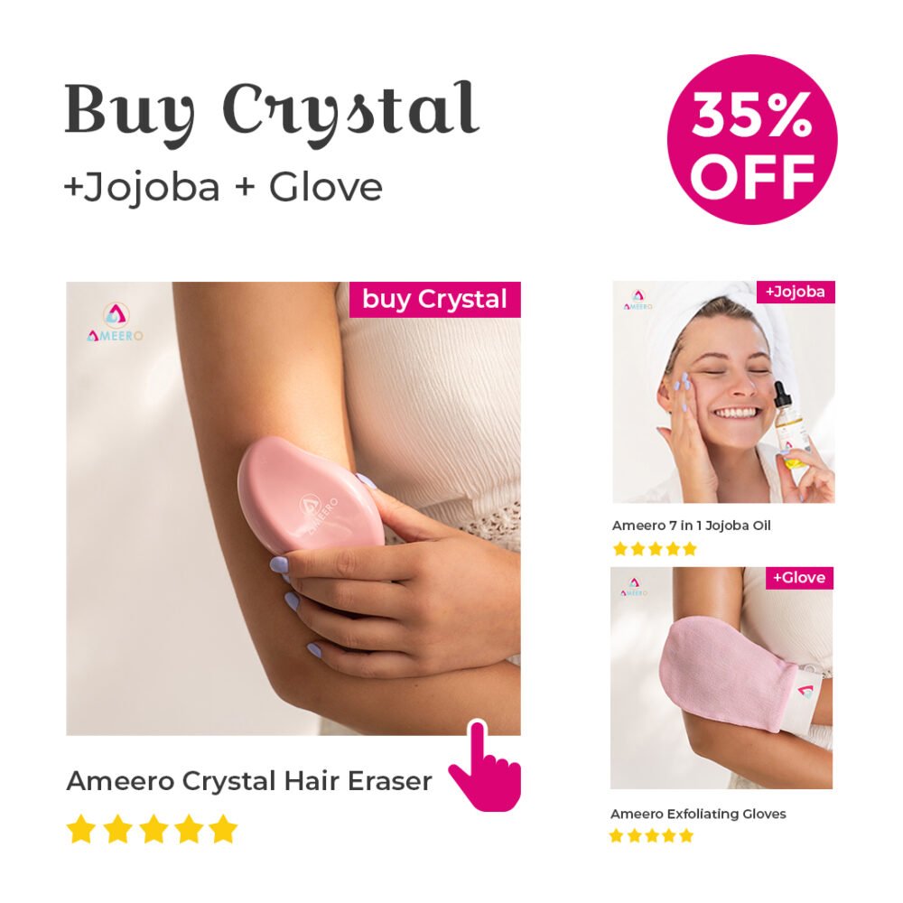 Ameero Crystal Hair Eraser – Reveal Silky Smooth Skin in Seconds!