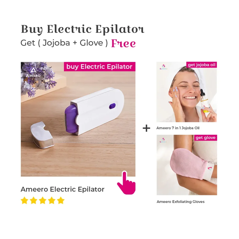 Ameero Electric Epilator and Shaver for Vellus Hair – Smooth, Silky Skin Anytime